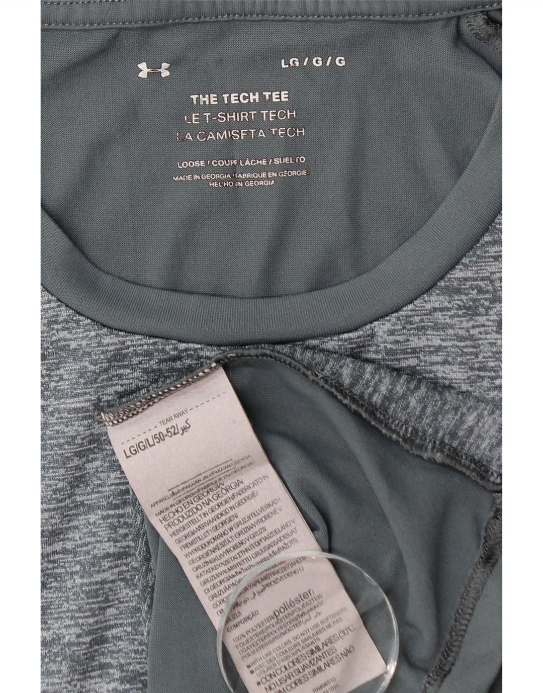 Męski T-shirt Under Armour, duży, szary, nakrapiany poliester