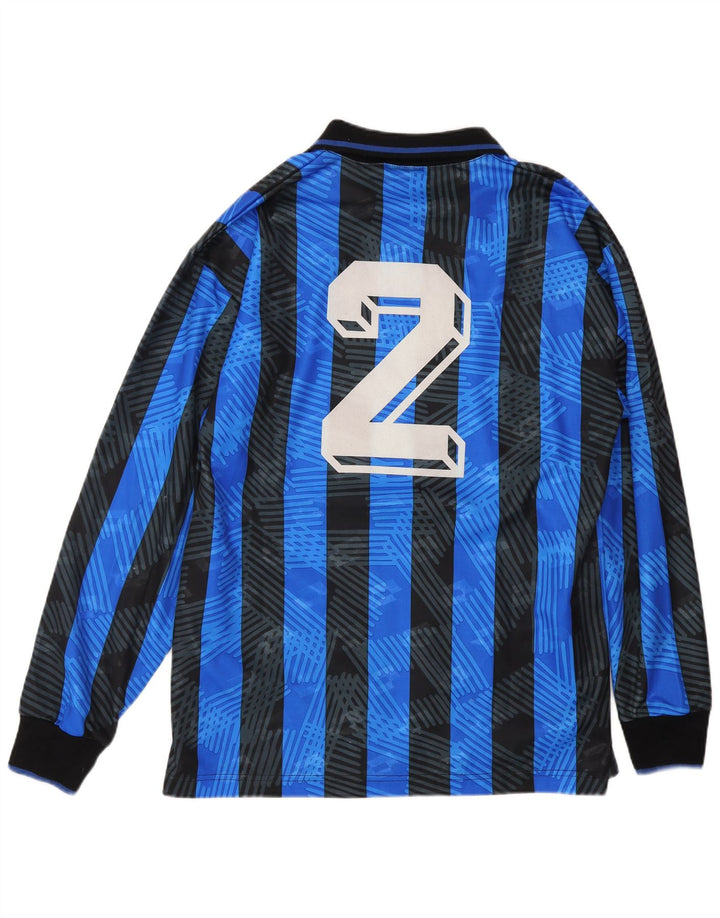 Koszulka domowa LOTTO Atalanta 1991-1993, sportowa, średnie niebieskie paski