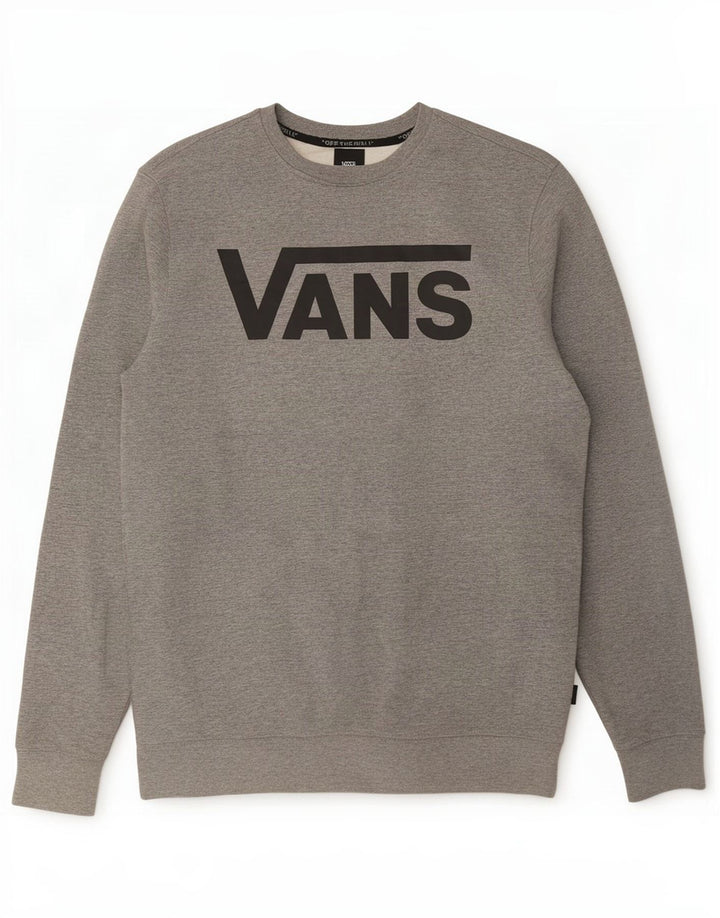 Męski sweter z grafiką Vans, średnioszary, bawełniany
