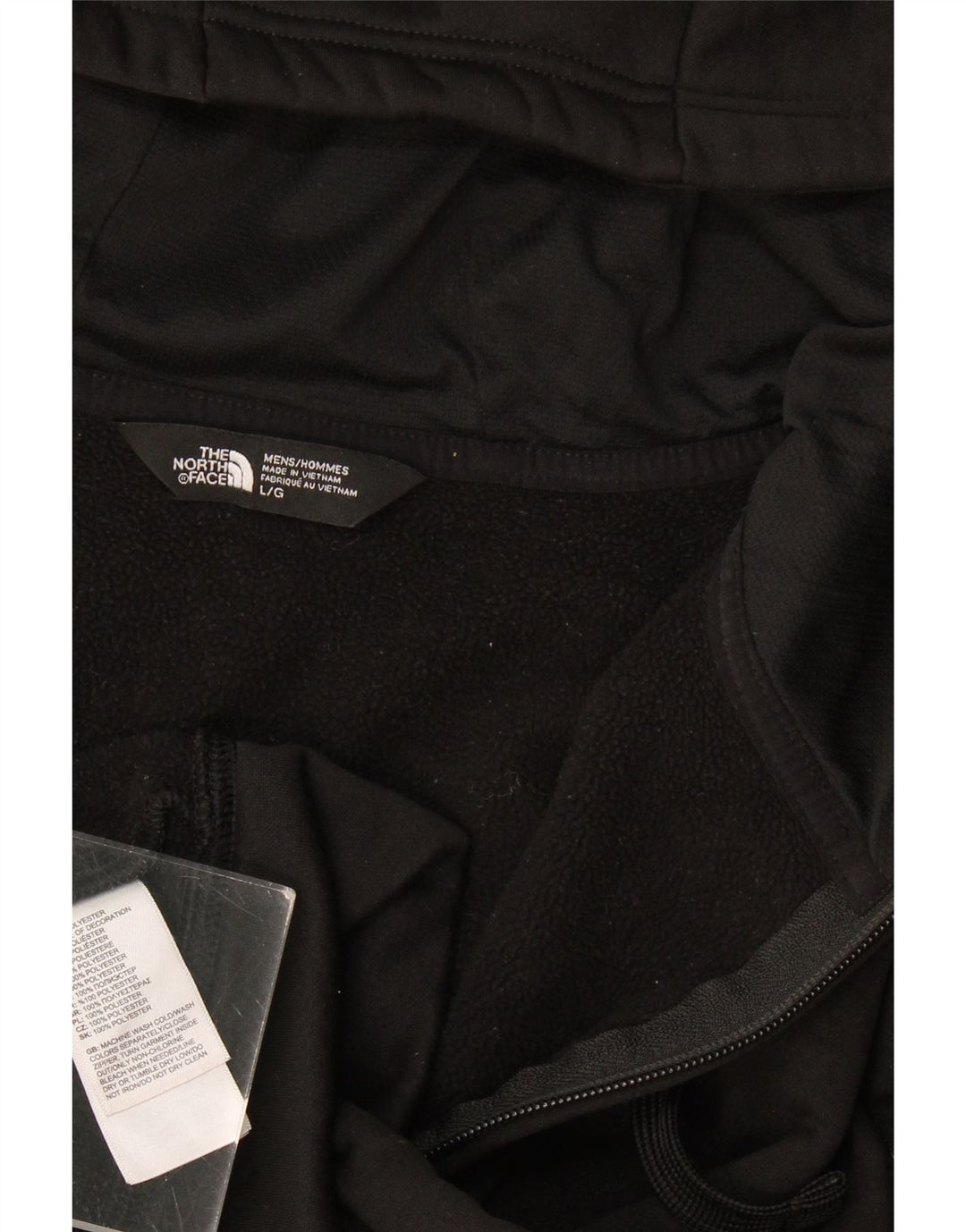Męski sweter z kapturem The North Face, duży, czarny, poliestrowy