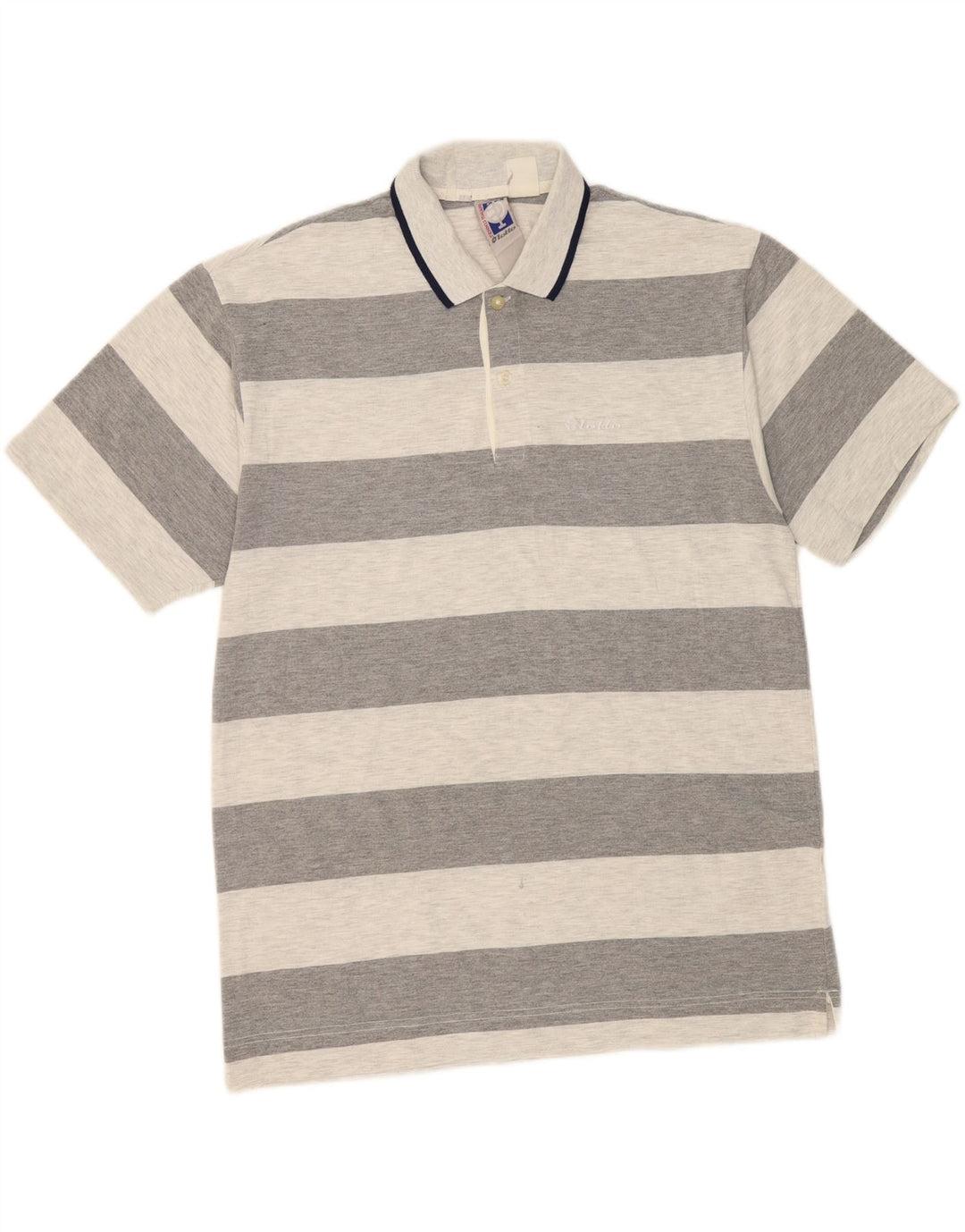 LOTTO Mens Polo Shirt 2XL Grey Striped