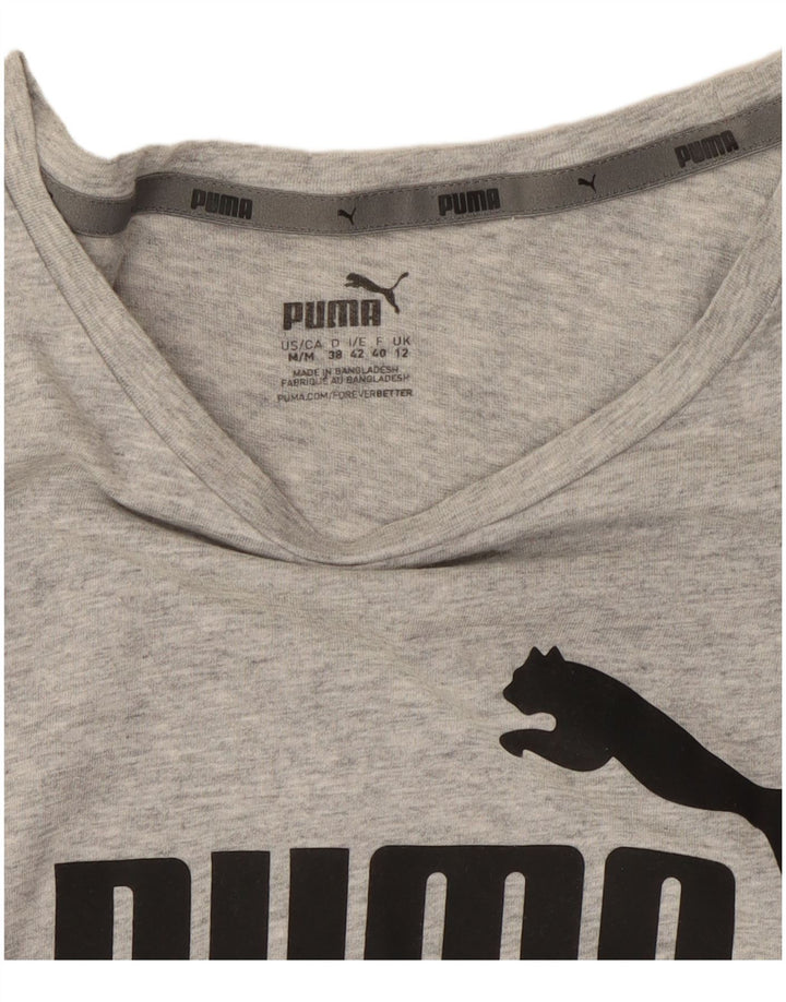 Damska koszulka z grafiką PUMA Top UK 12 Średnioszara nakrapiana