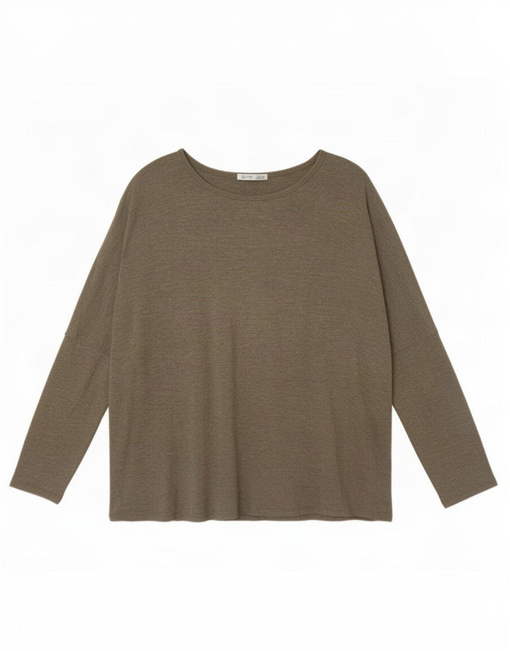 Damski top oversize z długim rękawem Zara UK 10 Small Khaki
