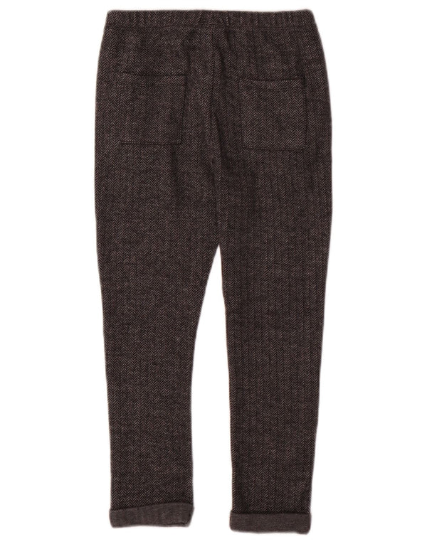 ZARA Girls Slim Chino Trousers 7-8 Years W22 L18 Grey Herringbone