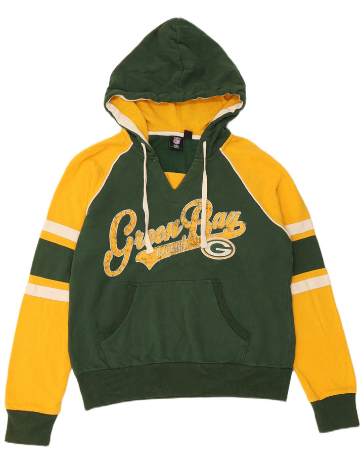 Damska bluza z kapturem Green Bay Packers NFL UK 16, duża, zielona, z blokami kolorów