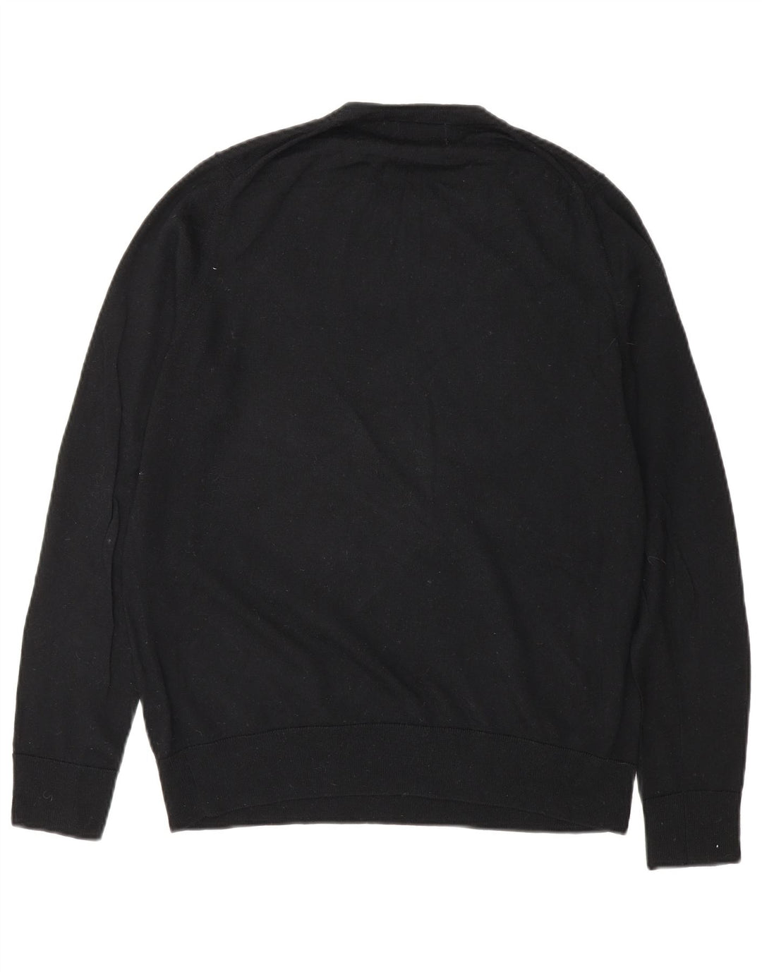 Marks & Spencer Damski sweter z okrągłym dekoltem, UK 12, średnia czarna wełna