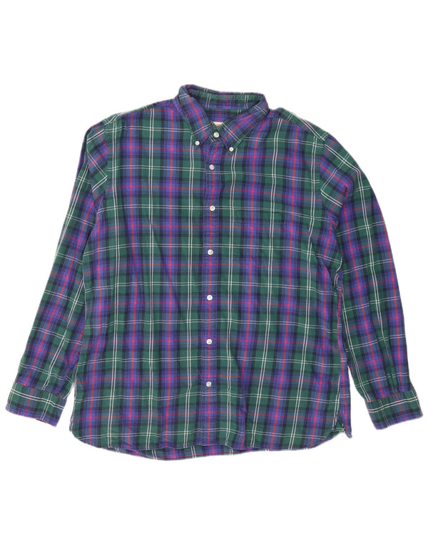 Męska koszula flanelowa Brooks Brothers 2XL, wielokolorowa bawełniana krata