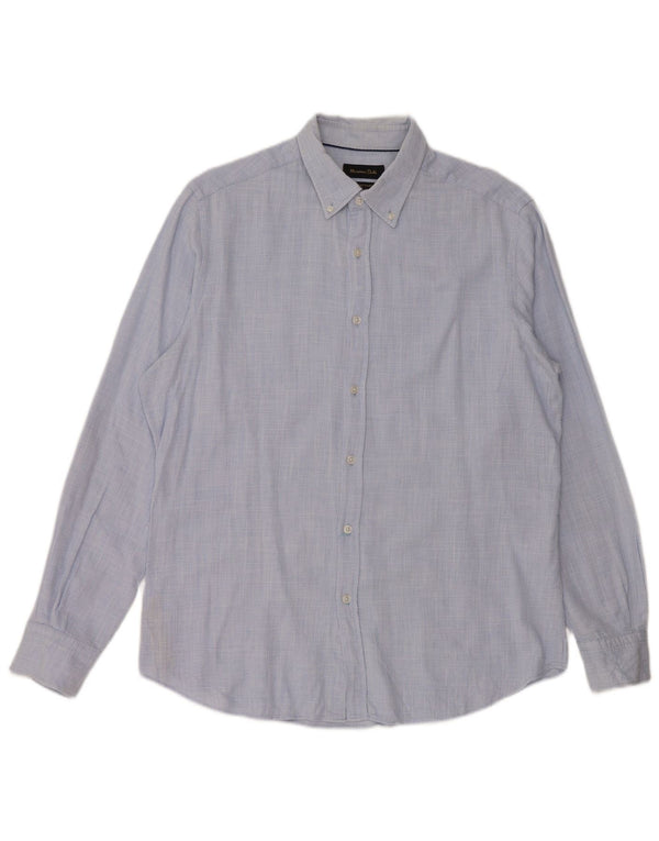 Koszula męska Massimo Dutti, duża, niebieska, bawełniana