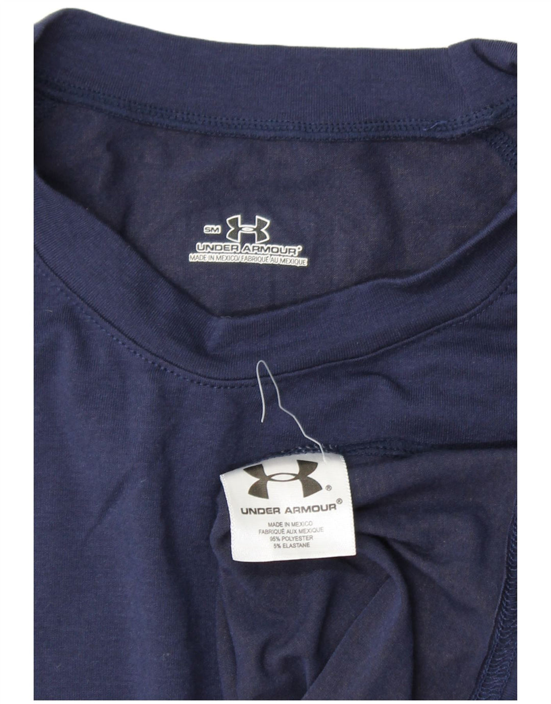UNDER ARMOUR Męski T-shirt Top Mały Granatowy Poliester