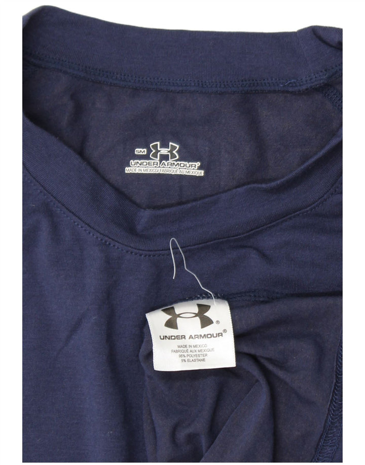 UNDER ARMOUR Męski T-shirt Top Mały Granatowy Poliester