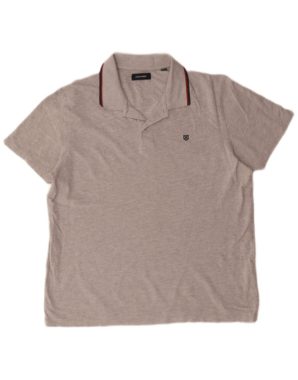 Męska koszulka polo Jack & Jones 2XL, szara, bawełniana