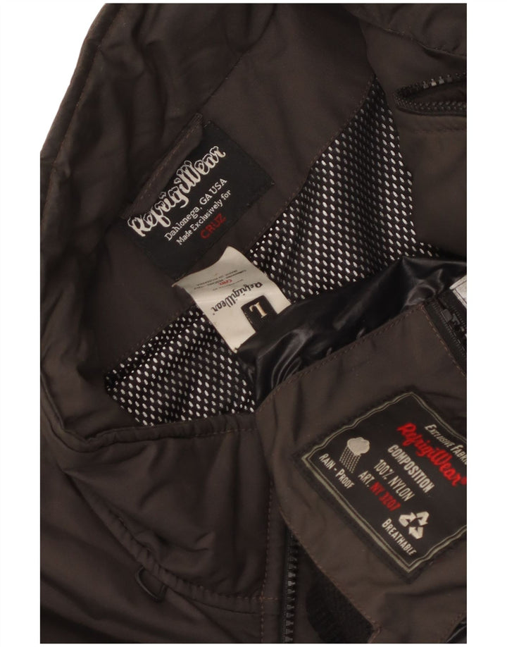 Męska kurtka bomber z wyściółką Refrigiwear UK 40, duży, brązowy nylon