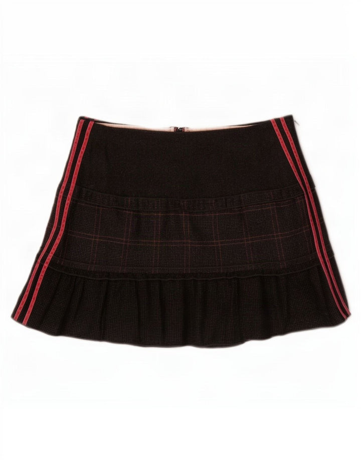 Spódnica damska Benetton IT 44 Medium W30 Szara krata z dziewiczej wełny