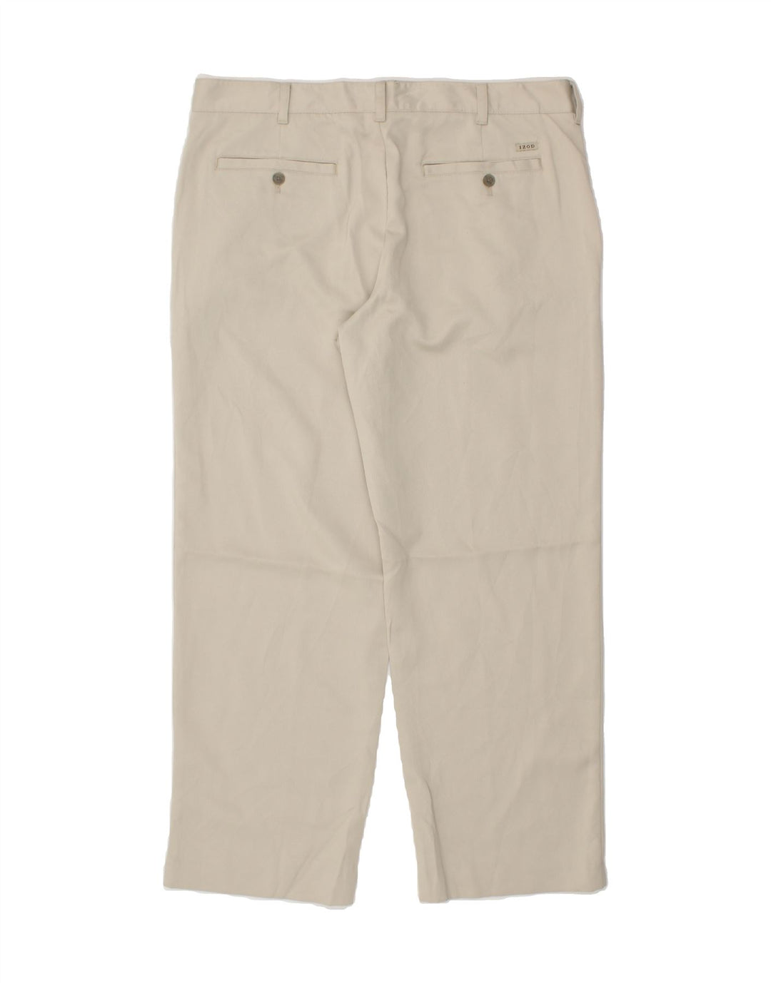 IZOD Mens Straight Chino Trousers W38 L30  Beige Polyester Vintage Izod and Second-Hand Izod from Messina Hembry 