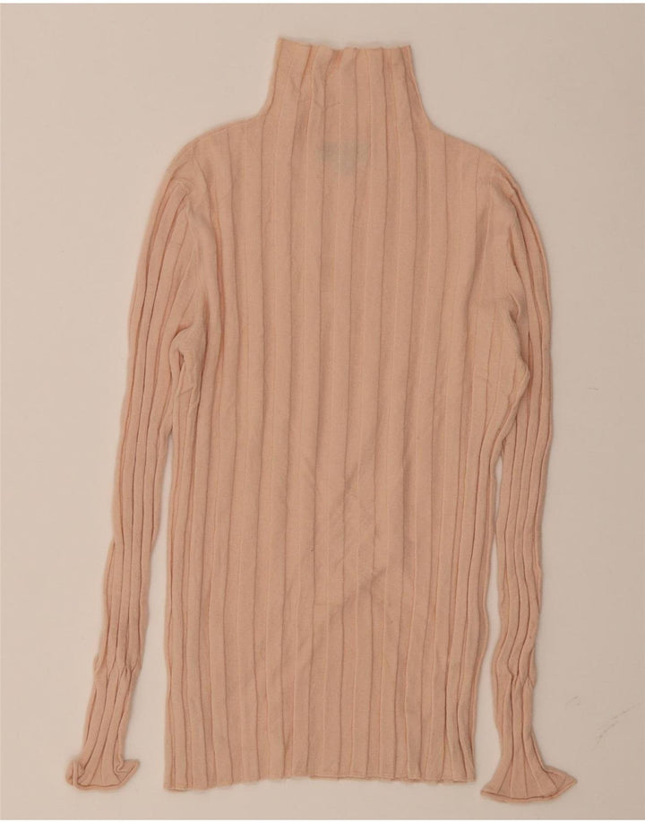 J. CREW Womens Turtle Neck Jumper Sweater UK 12 Medium Pink Viscose Vintage J. Crew and Second-Hand J. Crew from Messina Hembry 
