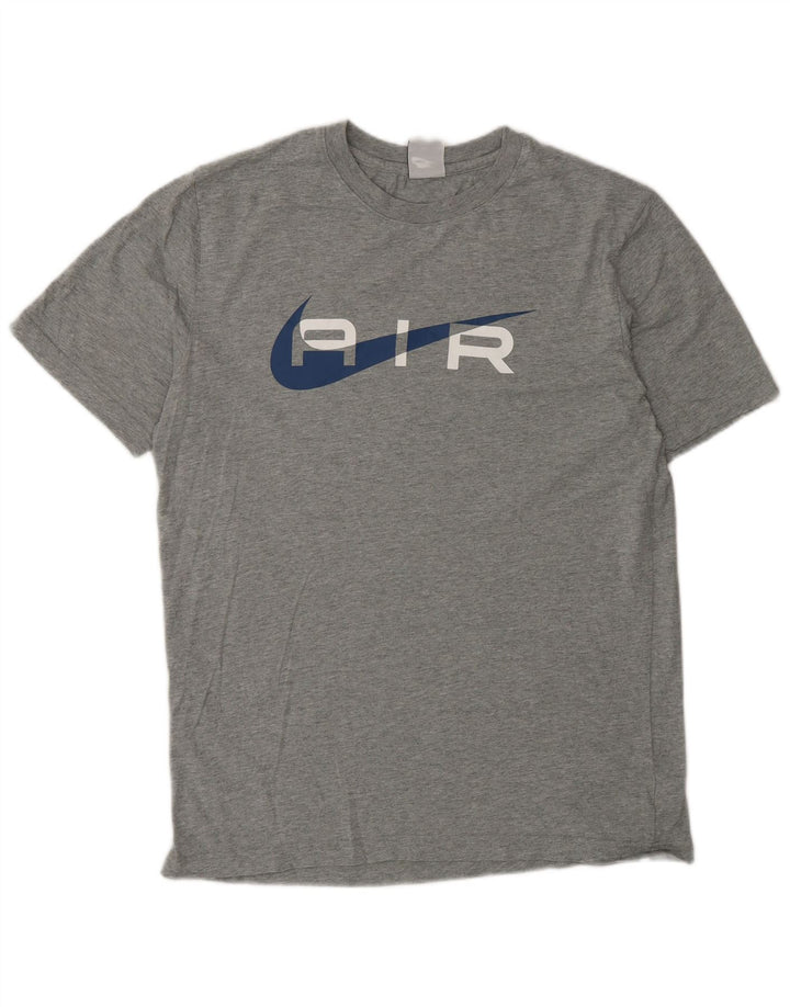 Męski T-shirt z grafiką Nike, średnioszary, bawełniany