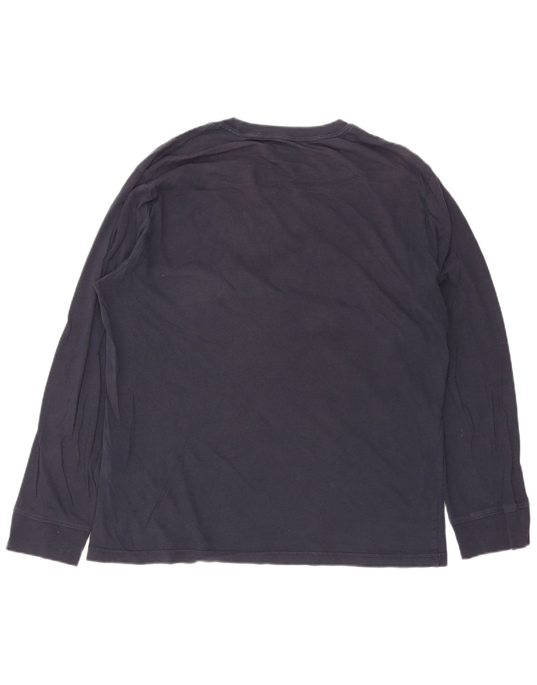 Męski, swobodny, graficzny top Levi's z długim rękawem, mały, granatowy, bawełniany