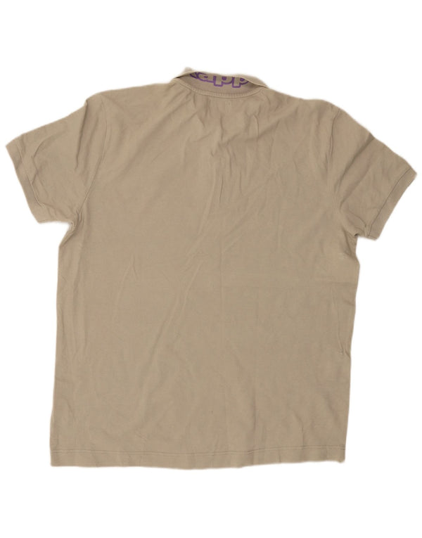 Męska koszulka polo Kappa 2XL, beżowa, bawełniana