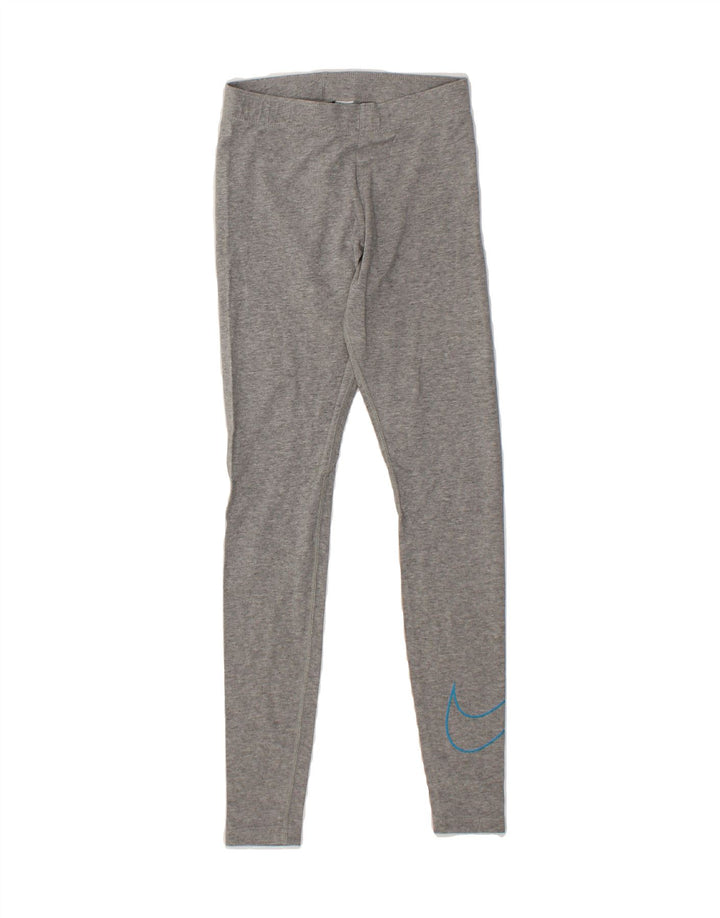 NIKE Womens Graphic Leggings UK 6 XS Grey Vintage Nike and Second-Hand Nike from Messina Hembry 