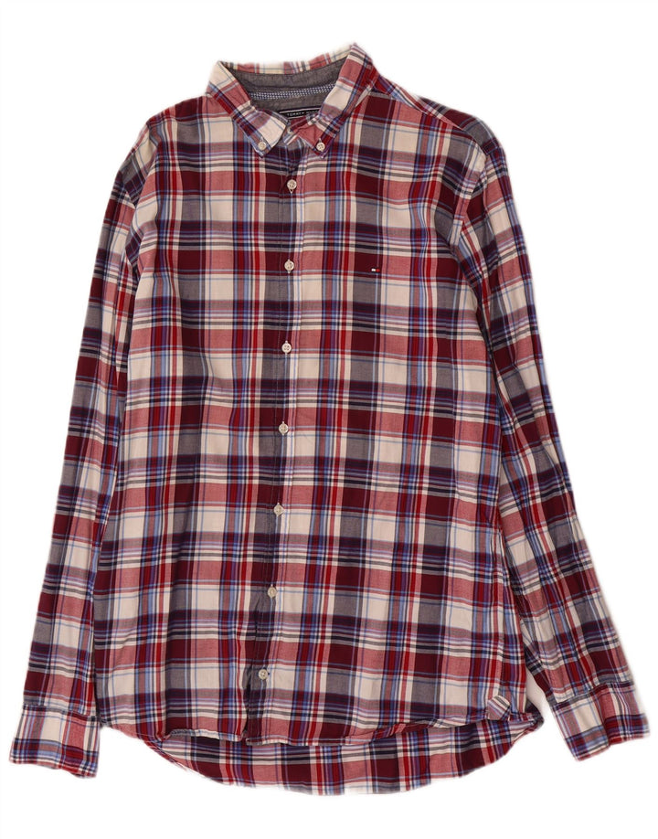 Męska koszula flanelowa Tommy Hilfiger w dużą, wielokolorową kratkę w stylu New York