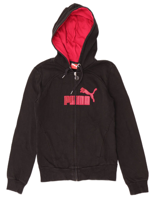 Damski sweter Puma z grafiką i zamkiem błyskawicznym o regularnym kroju, UK 8, mały czarny