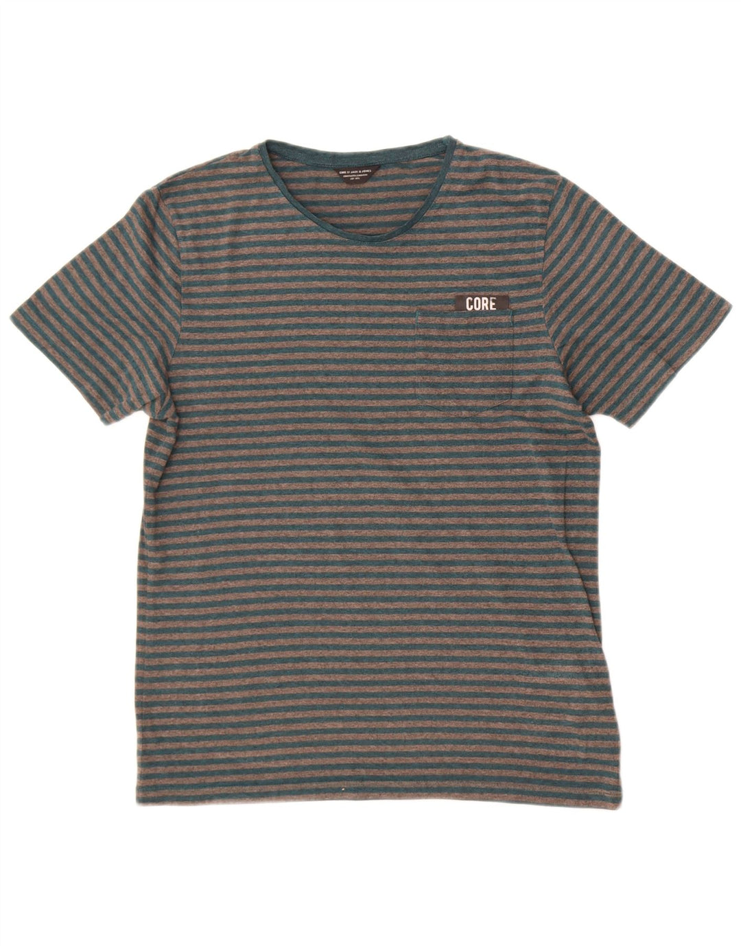T-shirt męski Jack & Jones, bawełniany, w średnie szare paski