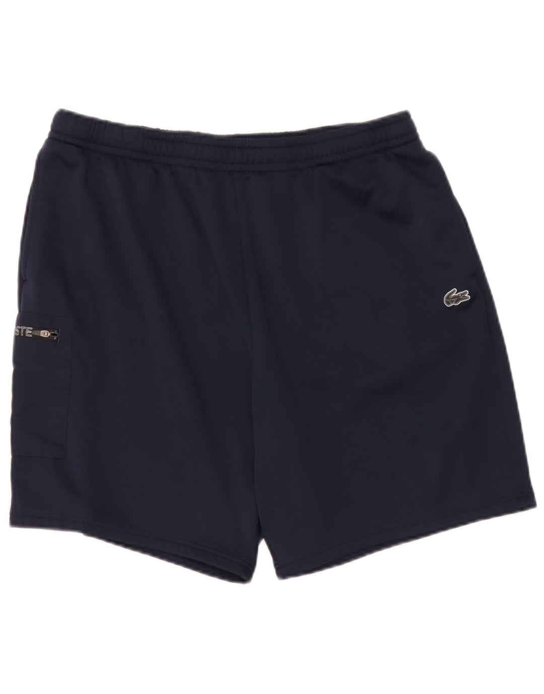 Męskie spodenki sportowe Lacoste Cargo o regularnym kroju, rozmiar 7, 2XL, granatowe, poliestrowe