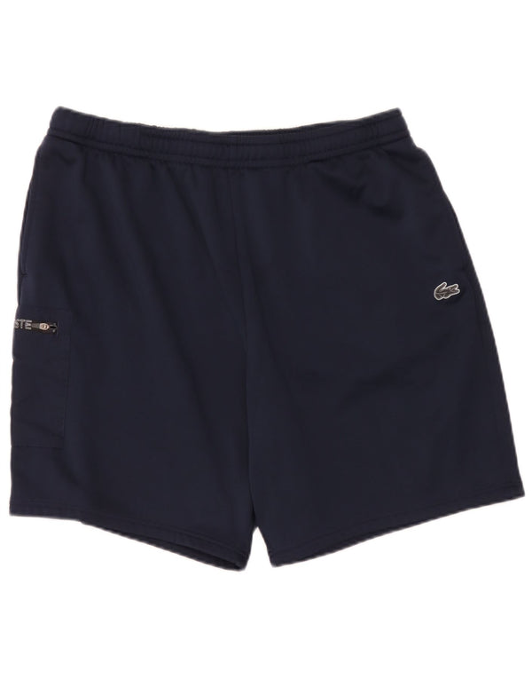 Męskie spodenki sportowe Lacoste Cargo o regularnym kroju, rozmiar 7, 2XL, granatowe, poliestrowe