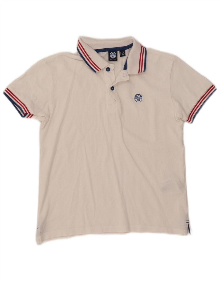 Chłopięca koszulka polo North Sails 9-10 lat, bawełniana w białe paski