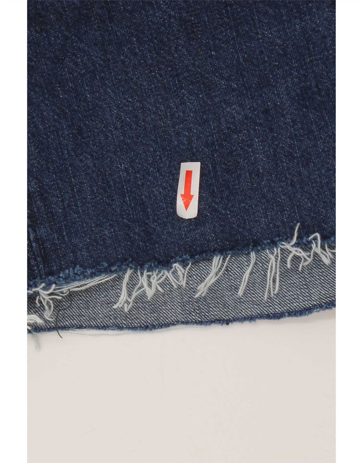 Damskie spodenki jeansowe Levi's 501 w trudnej sytuacji W28 Średni granatowy bawełniany