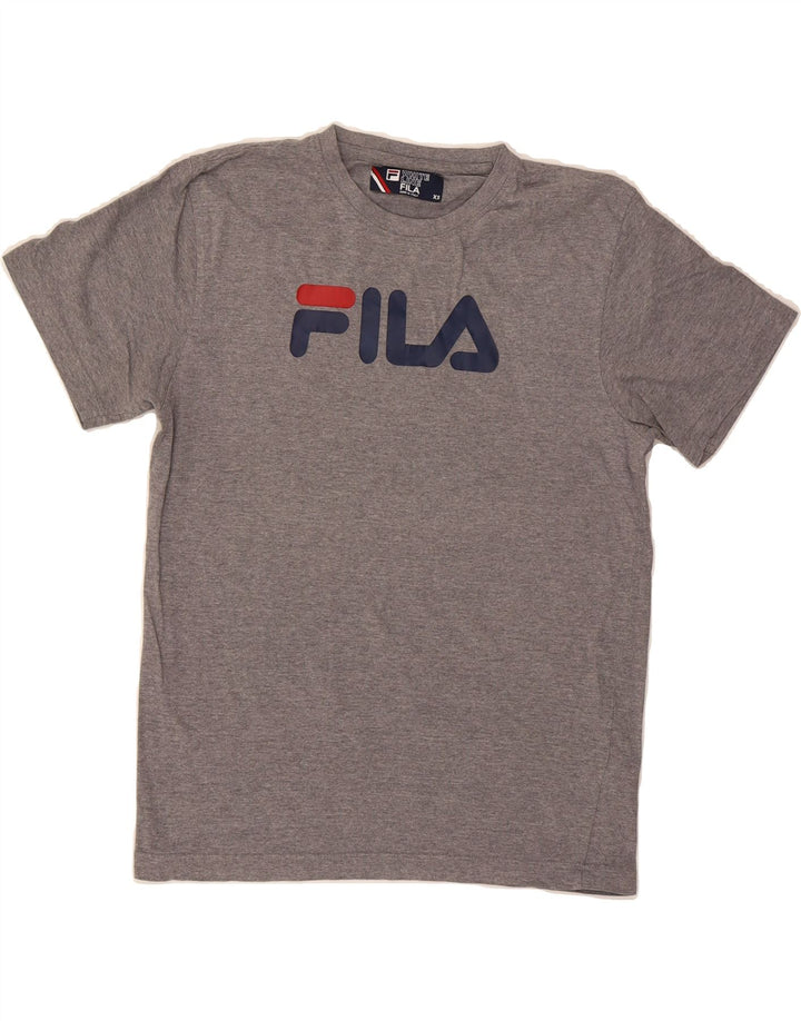 FILA Mens Graphic T-Shirt Top XS Grey Cotton Vintage Fila and Second-Hand Fila from Messina Hembry 