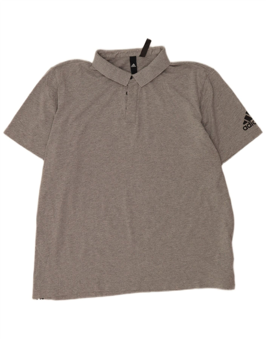 Męska koszulka polo Adidas 2XL Szara bawełna