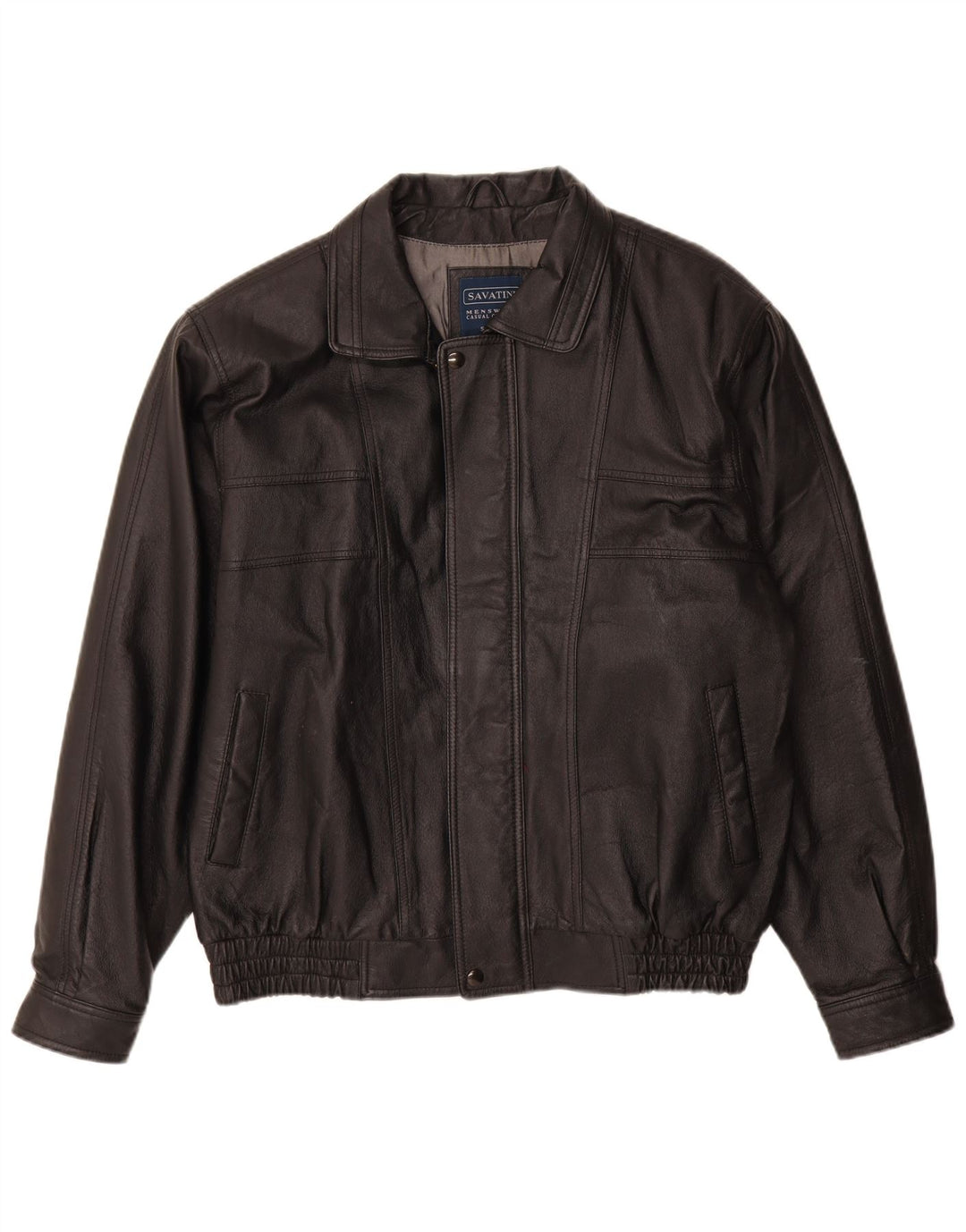 Vintage męska skórzana kurtka UK 40 duża czarna skóra