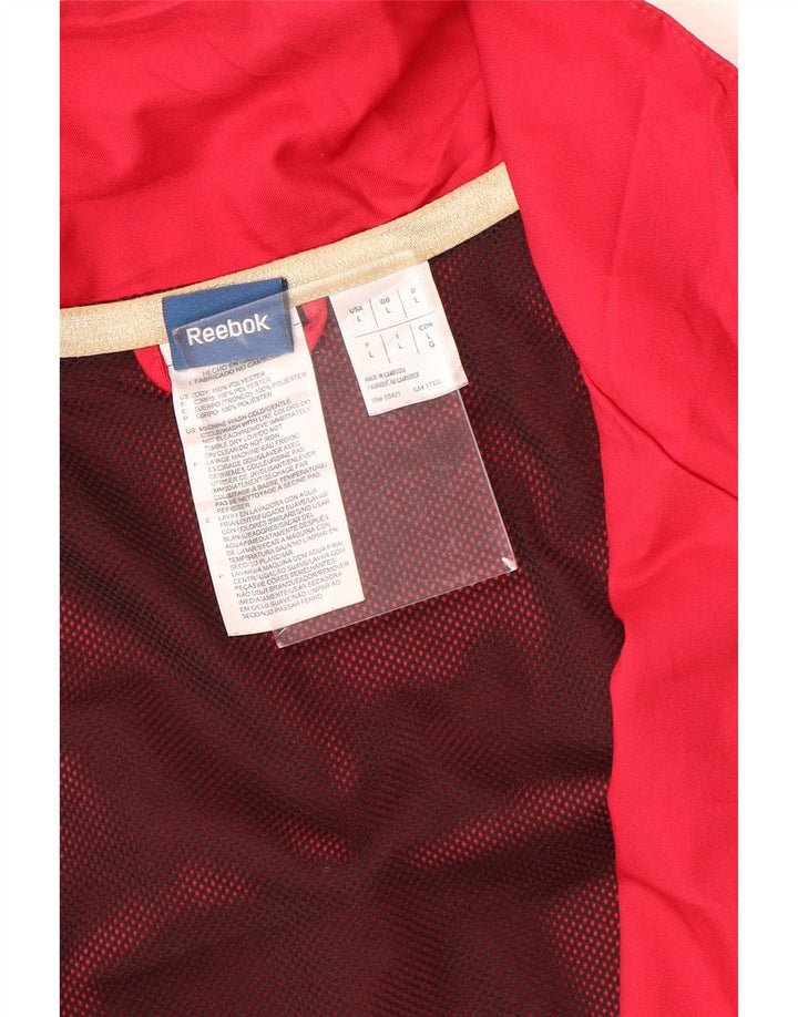 Damska kurtka dresowa Reebok UK 16, duży, różowy, poliestrowy blok kolorów