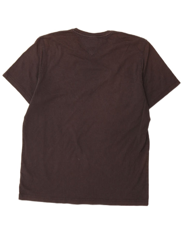 Tommy Hilfiger Mens T-Shirt Top XL Black Cotton