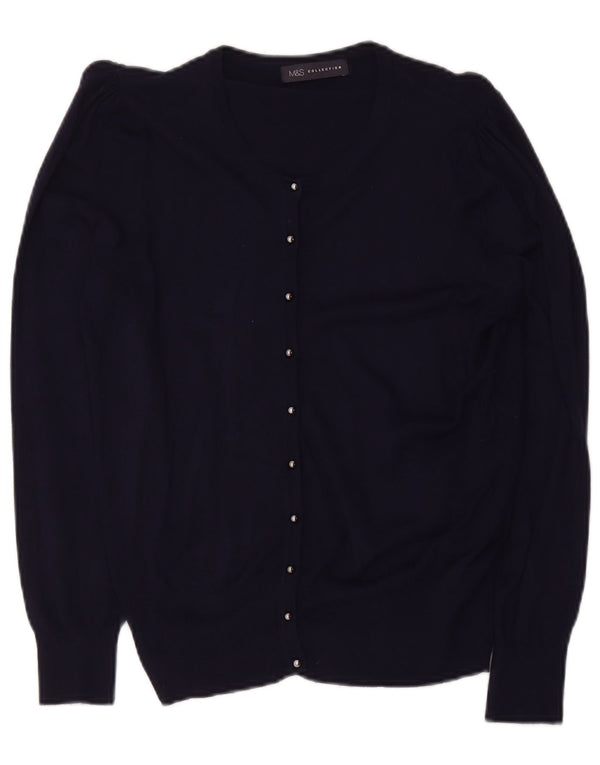 Sweter damski Marks & Spencer UK 14, duży, granatowy, wiskoza