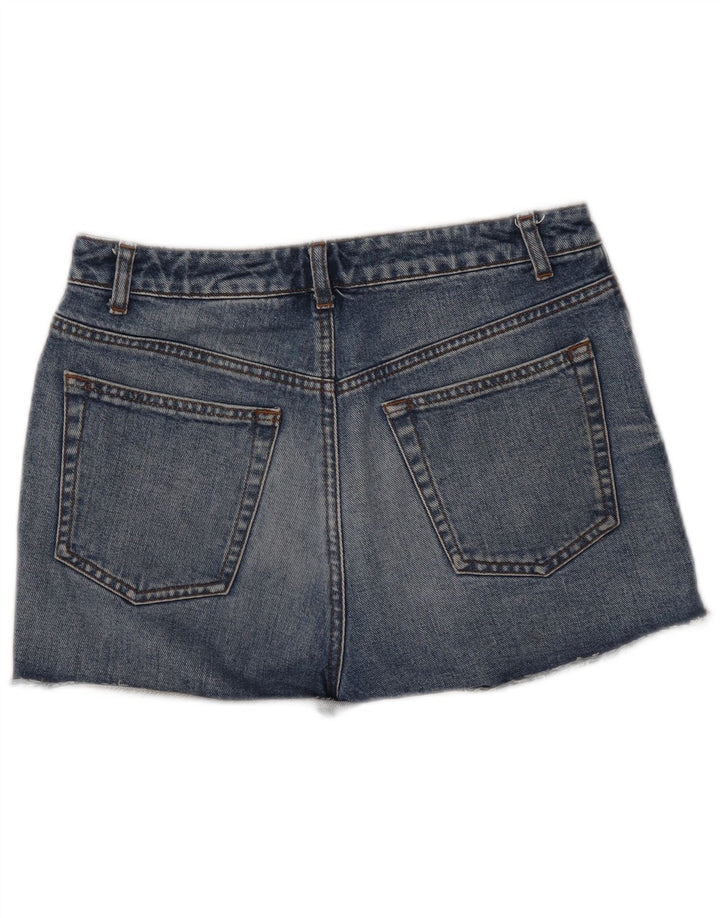 Damskie spodenki jeansowe TOPSHOP UK 12 Medium W30 Niebieskie bawełniane
