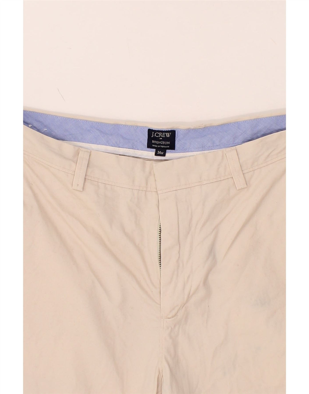 J. CREW Mens Chino Shorts W34 Large  Beige Cotton Vintage J. Crew and Second-Hand J. Crew from Messina Hembry 