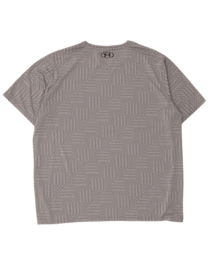 Męska koszulka t-shirtowa Under Armour XL, szara, geometryczna