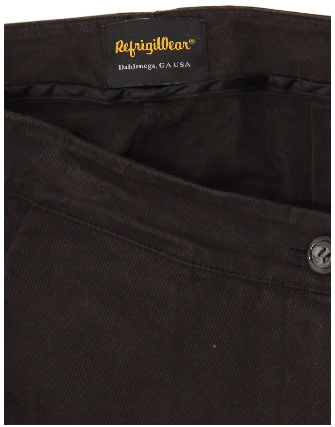 REFRIGIWEAR Damskie proste, przycięte spodnie, małe W28 L25 Czarna bawełna