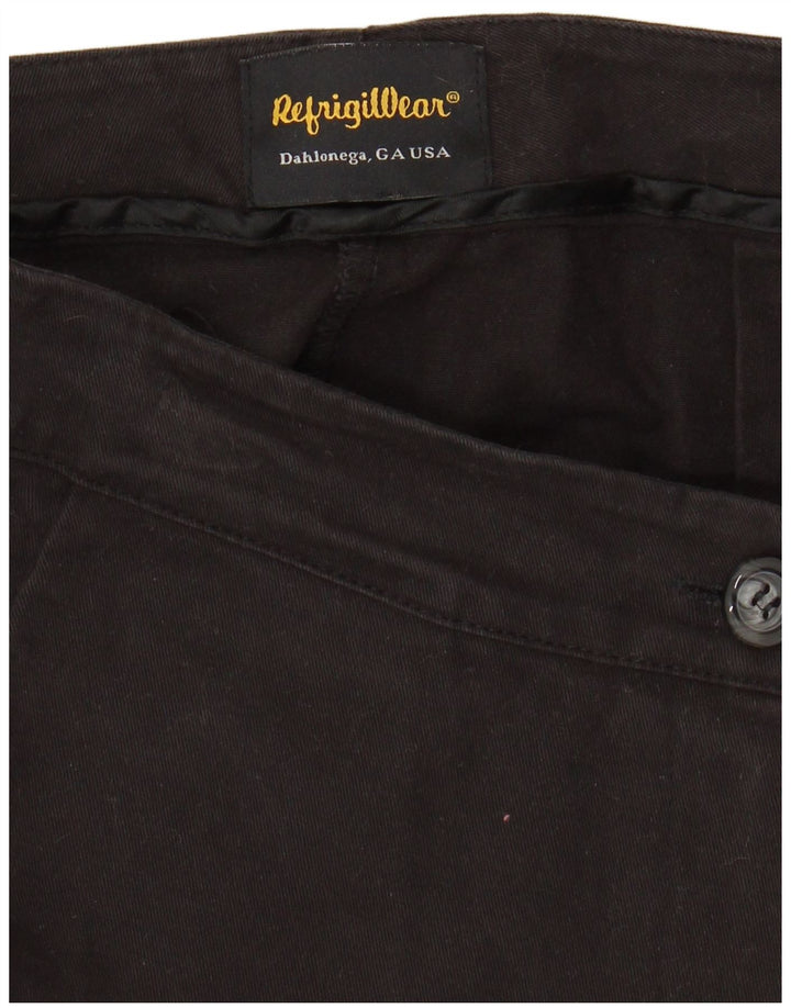 REFRIGIWEAR Damskie proste, przycięte spodnie, małe W28 L25 Czarna bawełna