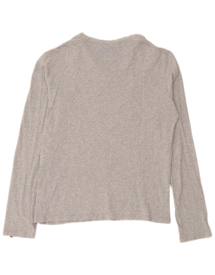 Męski graficzny top Levi's z długim rękawem XL, szary, bawełniany