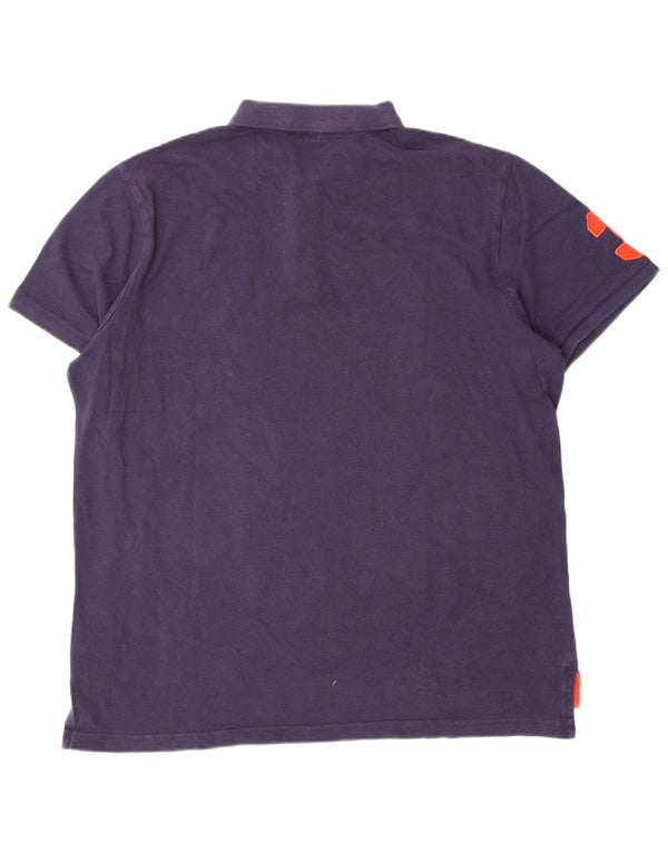 US Polo Assn. Męska graficzna koszulka polo XL, granatowa, bawełniana