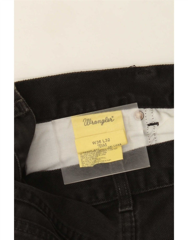 Męskie jeansy Wrangler Texas Straight W36 L32, czarne, bawełniane