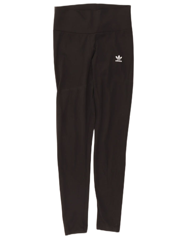 Damskie legginsy Adidas Graphic UK 14, duże, czarne, poliestrowe