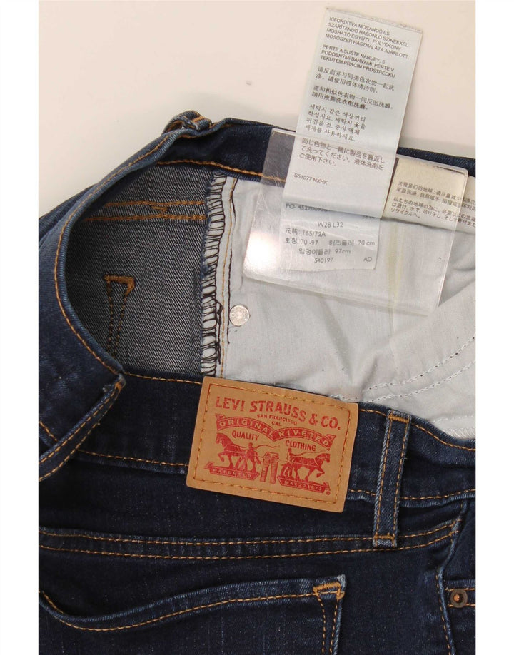 Damskie jeansy Levi's 714 Straight W28 L27 Niebieskie bawełniane
