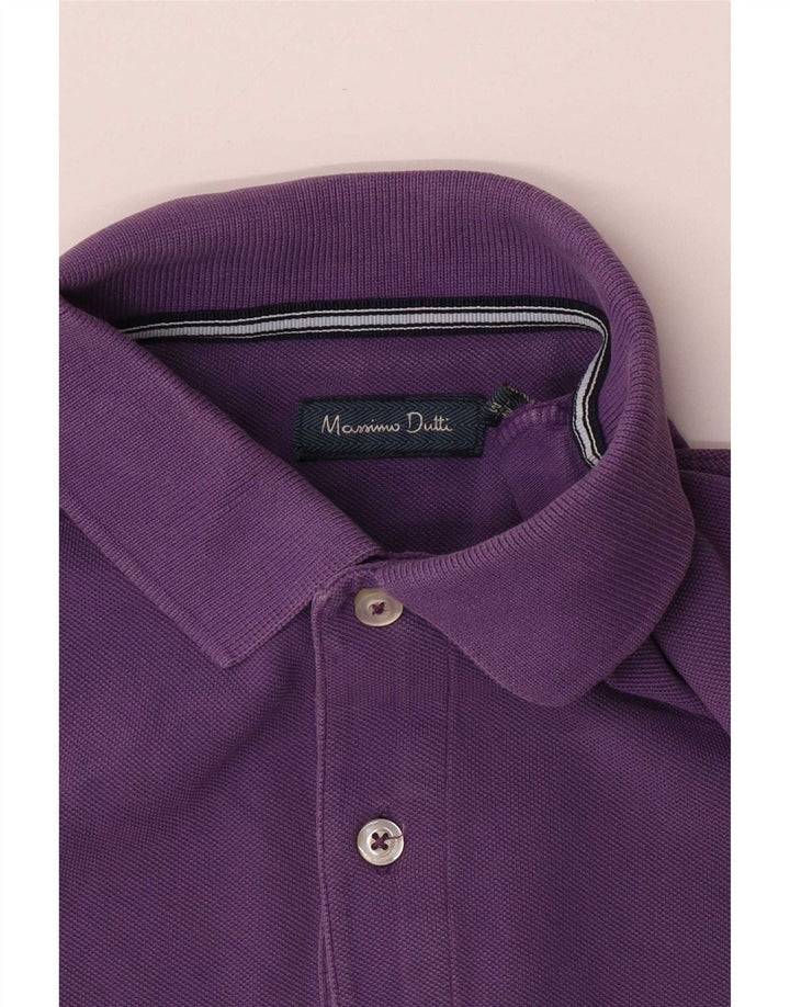 Męska koszulka polo Massimo Dutti, średni fiolet