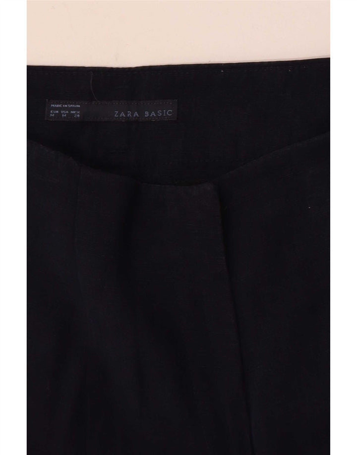 Spodnie damskie Zara Straight Chino Medium W28 L28 Granatowe