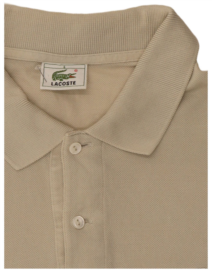 Męska koszulka polo Lacoste, rozmiar 6, XL, beżowa