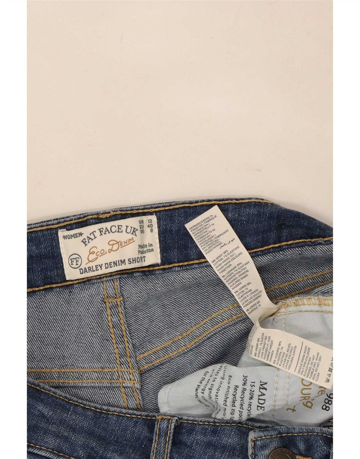 Damskie spodenki jeansowe Fat Face Darley UK 12 Medium W28 Niebieskie bawełniane